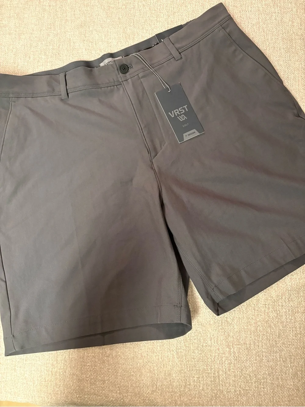 NWT Men's VRST Golf Performance Shorts Graphic Charcoal Size 40